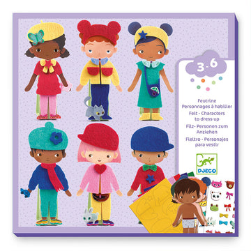 Djeco Dress Up with Felt Stickers Figures 