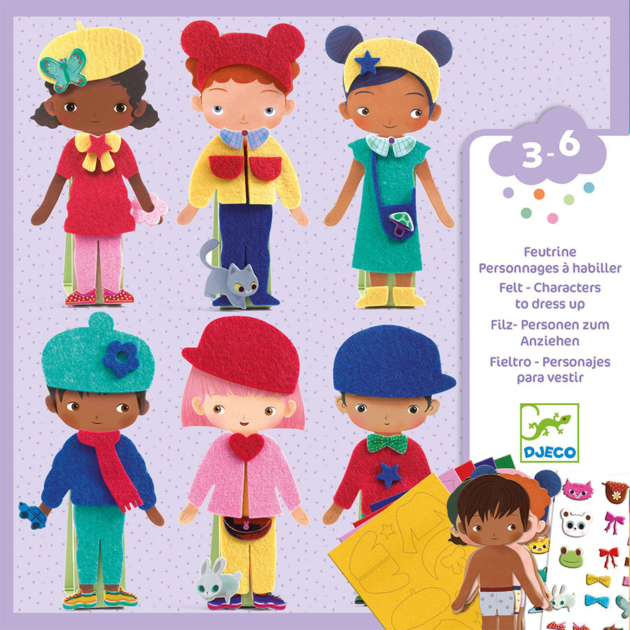 Djeco Dress Up with Felt Stickers Figures 