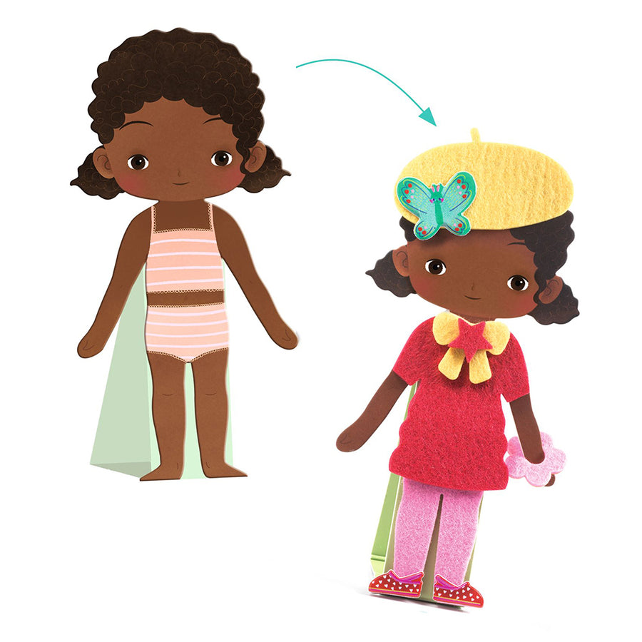 Djeco Dress Up with Felt Stickers Figures 