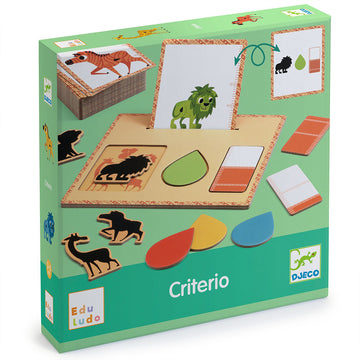 Djeco Educational Sorting Game Color-Size-Shape 